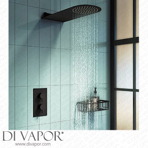 Arezzo Matt Black Round Shower Package w. Concealed Valve + Flat Fixed Shower Head - AZSCVRP2 Spare Parts