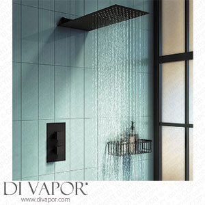 Arezzo Matt Black Square Shower Package w. Concealed Valve + Flat Fixed Shower Head - AZSCVSP2 Spare Parts