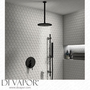 Arezzo Matt Black Shower System (Valve inc. 195mm Ceiling Mounted Head + Slide Rail Kit with Handset) - AZSP2CMB Spare Parts