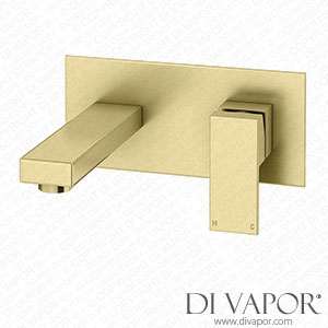 Arezzo Square Brushed Brass Wall Mounted Basin Mixer Tap - AZSQWBBT Spare Parts