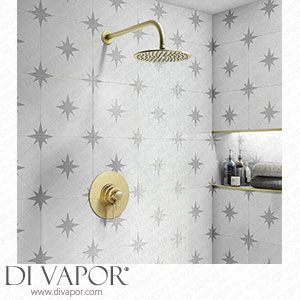 Arezzo Brushed Brass Round Concealed Dual Thermostatic Valve w. 200mm Shower Head - AZSV4BBPK Spare Parts