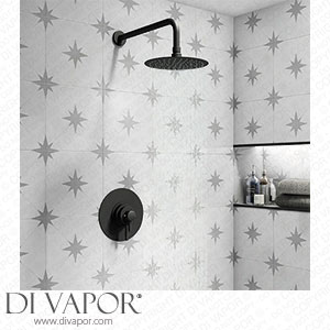 Arezzo Matt Black Round Concealed Dual Thermostatic Valve w. 200mm Shower Head - AZSV4MBPK Spare Parts