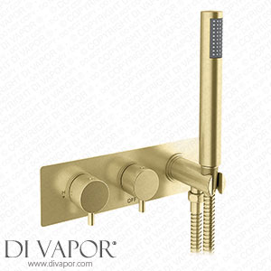 Arezzo Brushed Brass Round Wall Mounted Thermostatic Shower Valve with Handset - AZSVHBB Spare Parts