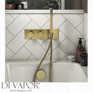 Arezzo Brushed Brass Round Concealed Thermostatic Shower Valve w. Handset + Freeflow Bath Filler - AZSVHBBF Spare Parts