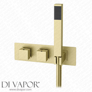 Arezzo Brushed Brass Square Wall Mounted Thermostatic Shower Valve with Handset - AZSVHBBSQ Spare Parts