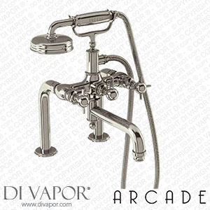 Arcade Nickel Deck Mounted Bath Shower Mixer Tap with Levers Arcade-Deck-Bath-Mixer-Tap Spare Parts