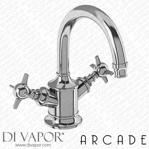 Arcade Nickel Dual-lever Basin Mixer Tap with Levers Spare Parts