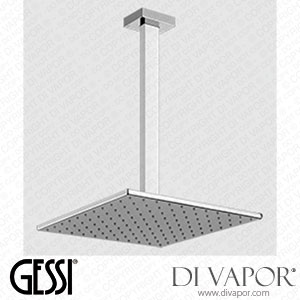 Gessi Ceiling-mounted Antilimestone Showerhead, Length On Request (Art. 15199) Spare Parts