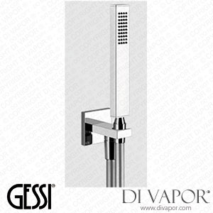 Gessi Shower Set Composed By 1/2 Inch Connection Water Outlet, Shower Hook, 1,50 M Flexible Hose And Antilimestone Handshower (Art. 20123) Spare Parts