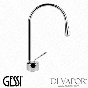 Gessi Basin Mixer With Radius 90 Spout, Flexible Hoses With 3/8 Inch Connections, Without Waste (Art. 33601) Spare Parts