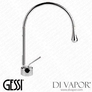 Gessi Basin Mixer With Radius 125 Spout, Flexible Hoses With 3/8 Inch Connections, Without Waste (Art. 33602) Spare Parts