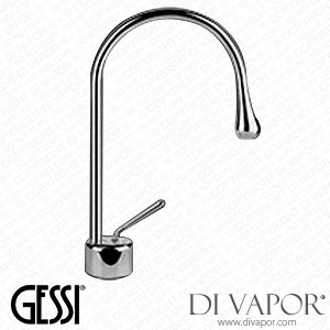 Gessi Basin Mixer With Radius 90 Spout, Flexible Hoses With 3/8 Inch Connections, Without Waste (Art. 33802) Spare Parts