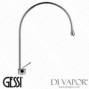 Gessi Basin Mixer With Radius 197 Spout, Flexible Hoses With 3/8 Inch Connections, Without Waste (Art. 33804) Spare Parts