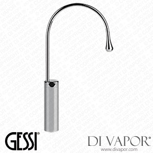 Gessi High Basin Spout, Medium Spout, Flexible Connections, Without Waste (Art. 33859) Spare Parts