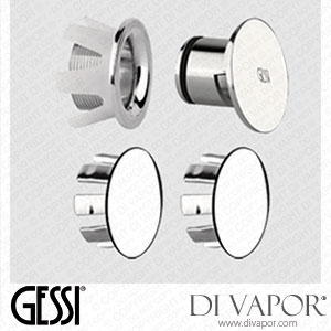 Gessi Finished Cover Cap For Overflow Waste With Lateral Hole Plugs (Art. 37587) Spare Parts