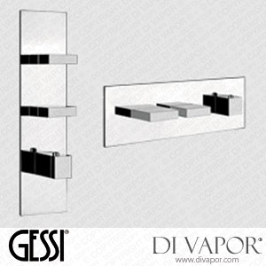 Gessi External Parts For Thermostatic High-capacity Built-in Part Mixer, 3/4 Inch Connections (Art. 43024) Spare Parts