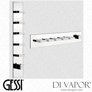 Gessi External Parts For Thermostatic High-capacity Built-in Part Mixer, 3/4 Inch Connections (Art. 43030) Spare Parts