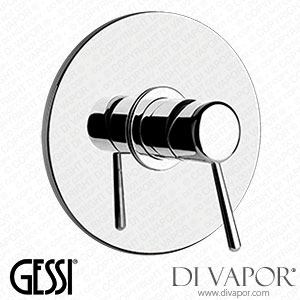 Gessi External Parts For Built-in Mixer, With 1/2 Inch Connections, ?35 Cartridge, One-way (Art. 44676) Spare Parts