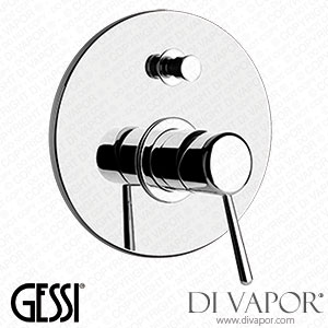 Gessi External Parts For Built-in Mixer, With 1/2 Inch Connections, ?35 Cartridge, Two-way And Automatic Bath/shower Diverter (Art. 44678) Spare Parts