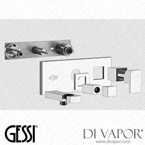 Gessi External Parts For Two-way Built-in Shower Mixer With Diverter, Water Outlet And Handshower Hook (Art. 44911) Spare Parts