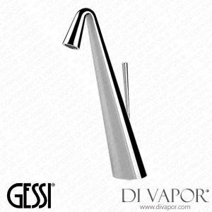 Gessi High Version Basin Mixer, Flexible Hoses With 3/8 Inch Connections, Without Waste (Art. 45003) Spare Parts