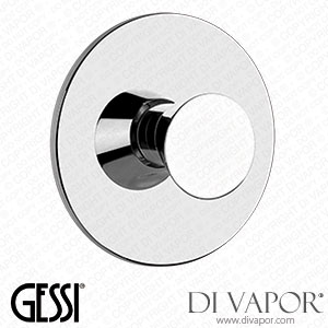 Gessi External Parts For Built-in Mixer, With 1/2 Inch Connections, ?35 Cartridge, One-way (Art. 45061) Spare Parts