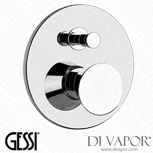 Gessi External Parts For Built-in Mixer, With 1/2 Inch Connections, ?35 Cartridge, Two-way And Automatic Bath/shower Diverter (Art. 45079) Spare Parts