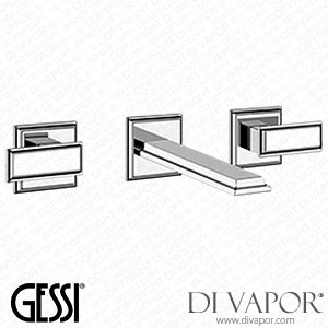 Gessi External Parts For Built-in Three-hole Basin Mixer With Spout, Without Waste (Art. 46090) Spare Parts