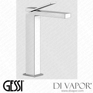 Gessi High Basin Mixer, Flexible Connections, Without Waste (Art. 53006) Spare Parts