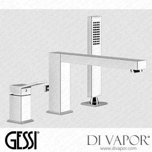 Gessi Three-holes Bath Mixer With Diverter In The Spout, 1,50 M Flexible Hose And Antilimestone Handshower (Art. 53037) Spare Parts