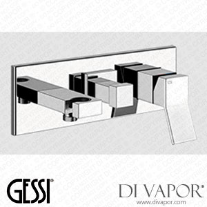 Gessi External Parts For Two-way Built-in Shower Mixer With Diverter, Water Outlet, Handshower Hook (Art. 53140) Spare Parts