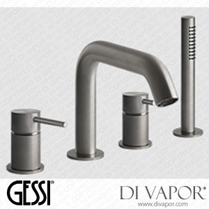 Gessi Four-holes Bath Mixer With Diverter, Tub-filler Spout And 1,50 M Flexible Hose And Antilimestone Handshower (Art. 54037) Spare Parts