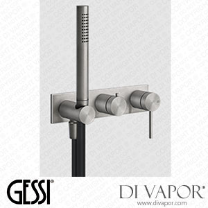 Gessi External Parts Wall-mounted For Shower Mixer, Two-way, Diverter, Water Outlet, Handshower Hook (Art. 54038) Spare Parts