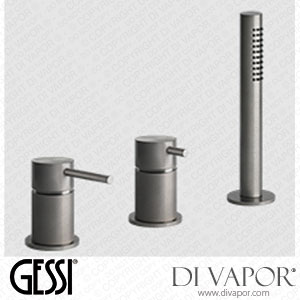 Gessi Three-holes Bath Mixer With Diverter, 1,50 M Flexible Hose And Antilimestone Handshower (Art. 54043) Spare Parts