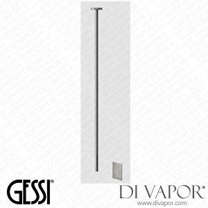 Gessi External Part For Ceiling-mounted Electronic Mixer With Temperature And Water Flow Rate Adjustment Through Under-basin Control (Art. 54124) Spare Parts