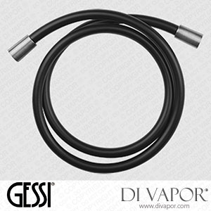 Gessi 1,50 M Darkflex Black Flexible Hose And Cap In Finish (Art. 54137) Spare Parts