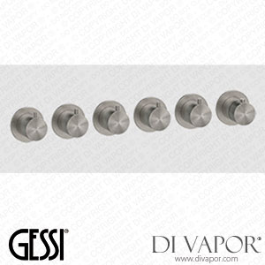 Gessi External Parts For Wall-mounted Thermostatic Mixer Vertical/horizontal Setting Up With Five Separate Exits (Art. 54340) Spare Parts