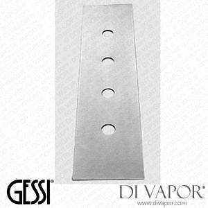 Gessi Four-holes Finishing Plate For Mounting Box (Art. 54595) Spare Parts