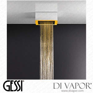 Gessi 300x300 Exposed Shower System, With Rainfall Function And Chromotherapy Effect, For Ceiling/false-ceiling Installation, With White Frame (Art. 57303) Spare Parts