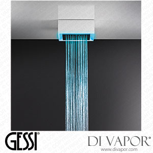 Gessi 300x300 Exposed Multifunction System, With Rainfall/waterfall Function And Chromotherapy Effect, For Ceiling/false-ceiling Installation, With White Steel Frame (Art. 57307) Spare Parts