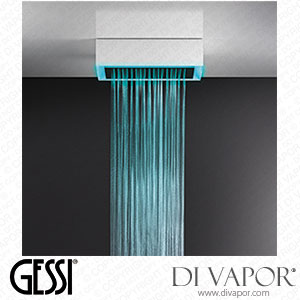 Gessi 300x500 Exposed Shower System, With Rainfall Function And Chromotherapy Effect, For Ceiling/false-ceiling Installation, With White Frame (Art. 57403) Spare Parts