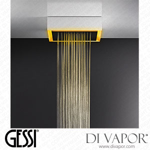 Gessi 500x500 Exposed Shower System, With Rainfall Function And Chromotherapy Effect, For Ceiling/false-ceiling Installation, With White Frame (Art. 57503) Spare Parts