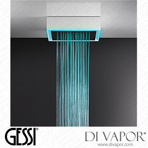 Gessi 500x500 Exposed Multifunction System, With Rainfall/waterfall/mist Function And Chromotherapy Effect, For Ceiling/false-ceiling Installation, With White Steel Frame (Art. 57511) Spare Parts