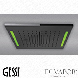 Gessi 350x350 Multifunction System With Rainfall/waterfall/mist Function And Chromotherapy Effect, For Ceiling/false-ceiling Installation (Art. 57827) Spare Parts