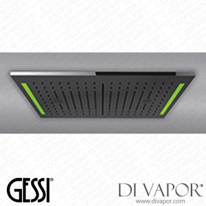 Gessi 300x500 Multifunction System With Rainfall/waterfall/mist Function And Chromotherapy Effect, For Ceiling/false-ceiling Installation (Art. 57831) Spare Parts