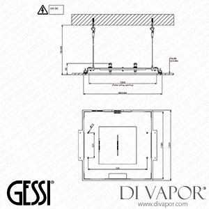 Gessi Fixing And Built-in Components For Multifunction Shower System (Art. 57961) Spare Parts