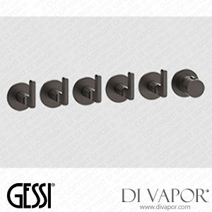 Gessi External Parts For Wall-mounted Thermostatic Mixer Vertical/horizontal Setting Up With Five Separate Exits (Art. 58340) Spare Parts