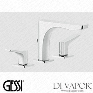 Gessi Three-hole Basin Mixer With Spout, With 1 1/4 Inch Pop-up Waste And Flexible Hoses With 3/8 Inch Connections (Art. 59011) Spare Parts