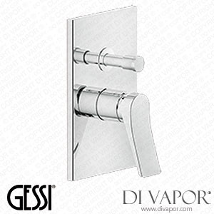 Gessi External Parts For Built-in Mixer, With 1/2 Inch Connections, ?35 Cartridge, Two-way And Automatic Bath/shower Diverter (Art. 59079) Spare Parts