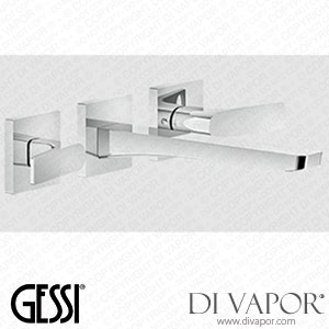 Gessi External Parts For Built-in Three-hole Basin Mixer With Spout, Without Waste (Art. 59090) Spare Parts